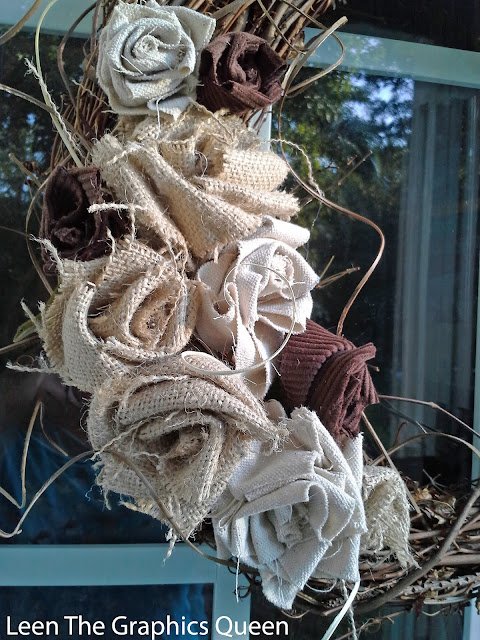 diy burlap roses