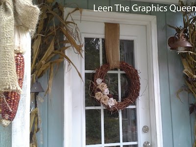 burlap rose wreath