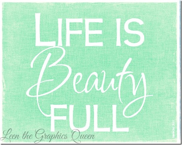 life is beauty full MINT