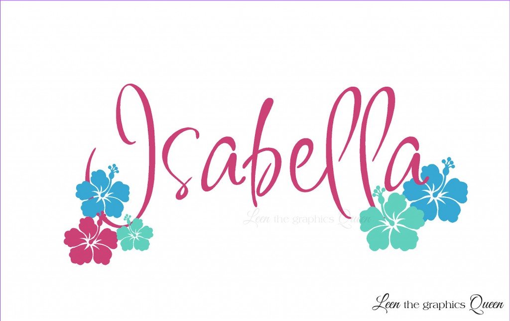 surfer girl name with hibiscus