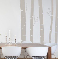 Birch Trees in the Woods Vinyl Wall Decals