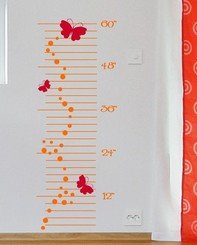 Butterfly Flutterby Growth Chart Vinyl Wall Decal