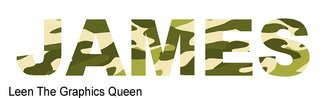 Camouflage Name Wall Decal Camo
