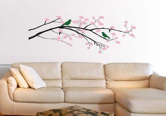 Cherry Blossom Tree Branch with birds Vinyl Wall Decal