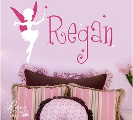 Fairy Name Monogram Wall Decal