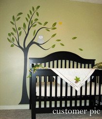 Cute Owl in Tree Vinyl Wall Decal