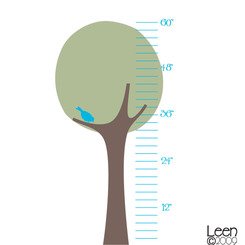 Cute Tree Growth Chart Vinyl Wall Decal