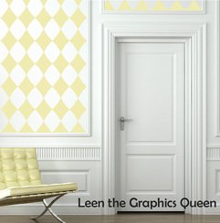 Diamond Paintless Stencil Vinyl Wall Decal