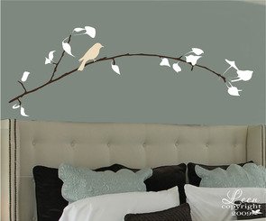 Waiting Bird on Tree Branch Vinyl Wall Decal