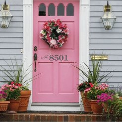 Front Door Decal with Street Number