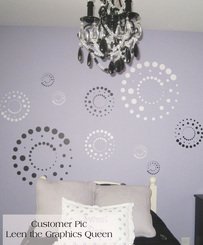 Fun Retro Circles Vinyl Wall Decal