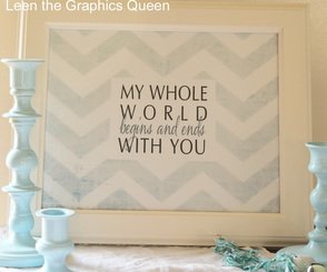 My Whole Worlds Begins and Ends with You Paper Print