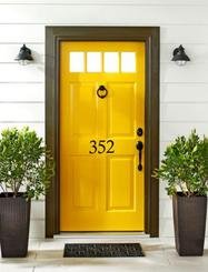 House Number Door Decal