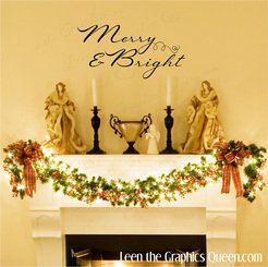 Merry and Bright Comfort and Joy Peace and Love Christmas Blessings Vinyl Decal Set Large Size