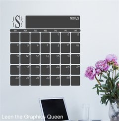 Perpetual Chalkboard Vinyl Calendar