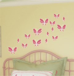 Set of Fifteen Butterfly Vinyl Wall Decals