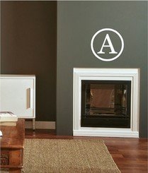 Simple Circle Monogram Wall Decal