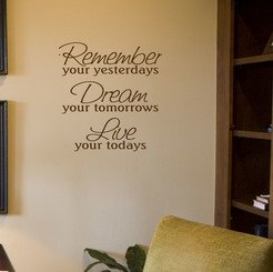 Remember Dream Live Vinyl Wall Decal