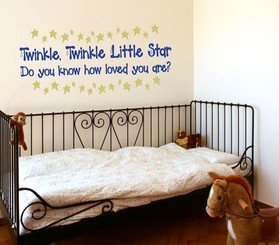 Twinkle Twinkle Little Star Nursery Wall Decal LOVE