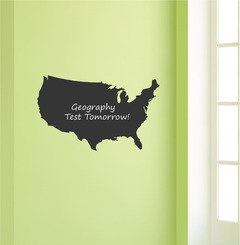USA Map Chalkboard Wall Decal