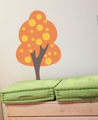 Whimsical Tree with Polka Dots Vinyl Wall Decal