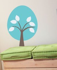 Whimsical Tree with Leaves Vinyl Wall Decal