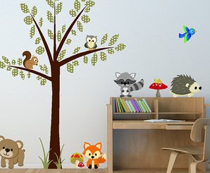 Woodland Creatures Forest Animal Wall Decals
