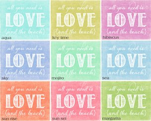 Wrapped Canvas Art All You Need is Love and the Beach