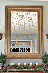 o holy night Christmas Advent Wall decal on gold mirror
Leen the Graphics Queen