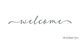 Script Style Welcome Front Door Vinyl Wall Decal
