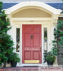 Elegant Script Welcome Front Door Vinyl Wall Decal