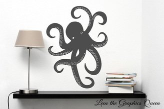Octopus Wall Decal Nautical Decor Teen Childs Room Decor