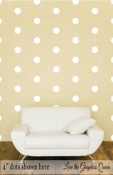 White Dots Shaped Wall Decals Set of 50 decals Nursery Kid Room Decor