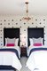 Stars and Dots Decorative Wall Decals navy blue gold teen room