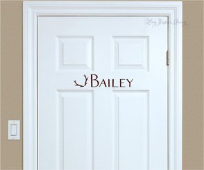 Antler Name Wall Decal Monogram 