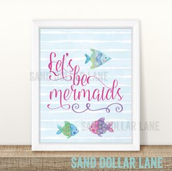 Lets Be Mermaids Little Mermaids Collection Print 2