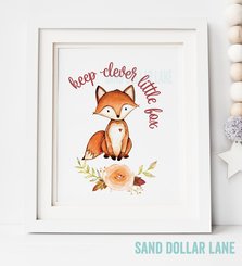 Keep Clever Little Fox Wall Art Paper Print