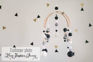 black gold white triangle decals