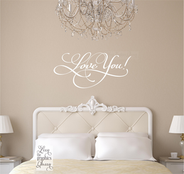 Love You Saying Wall Decal - Master bedroom - romantic decal