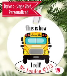 Personalized Ornament Gift for School Bus Driver 