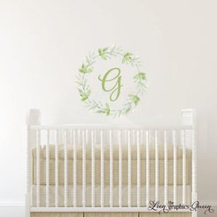 wreath wall decal
