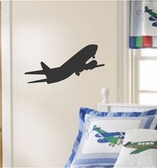 Airliner Airplane Chalkboard Wall Decal